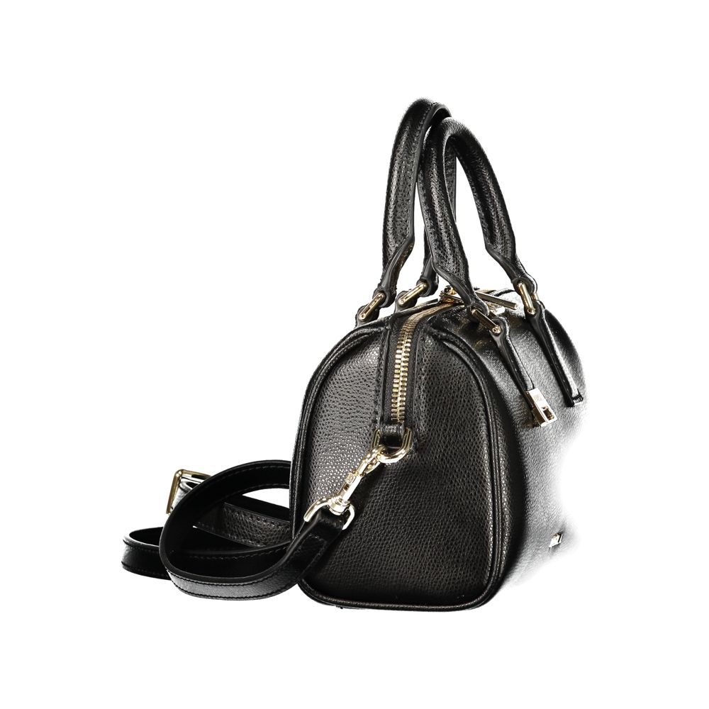 Furla Black Leather Mini Boston Bag
