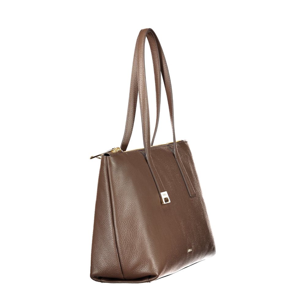 Furla Brown Leather Tote Bag