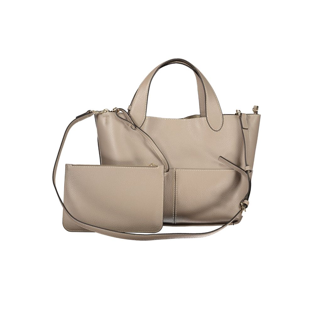 Furla Gray Leather Tote Bag