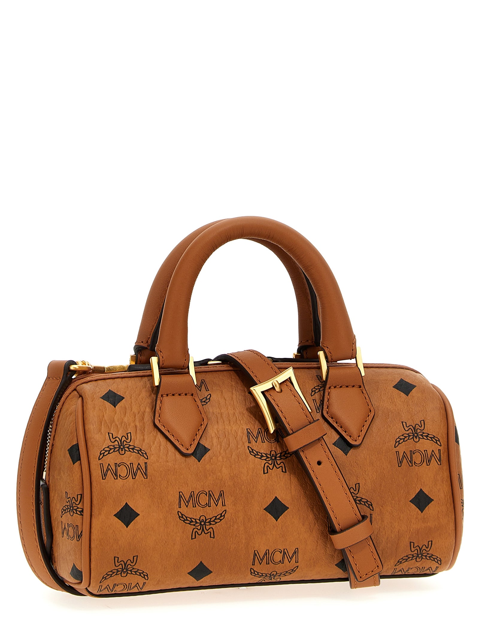 MCM Brown Polyethylene Handbag