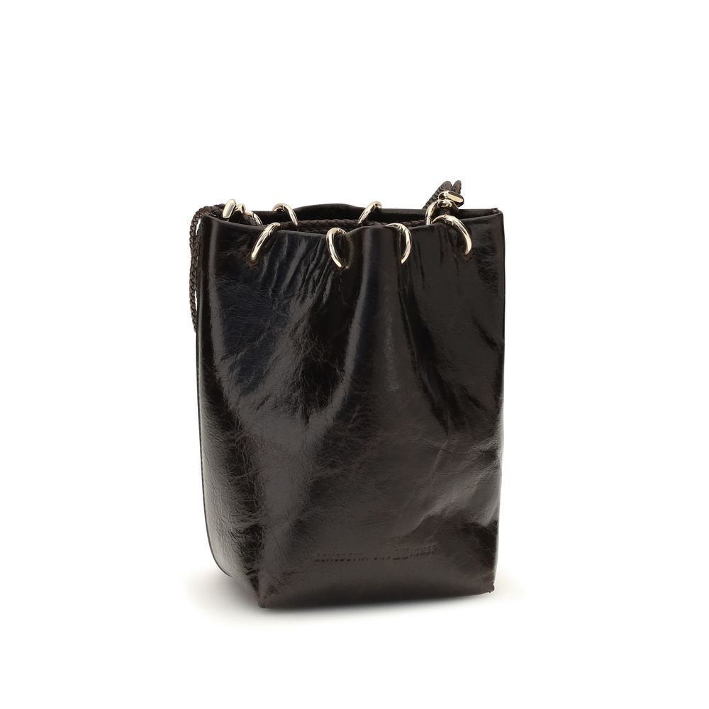 Benedetta Bruzziches Black Calf Leather Bucket Bag