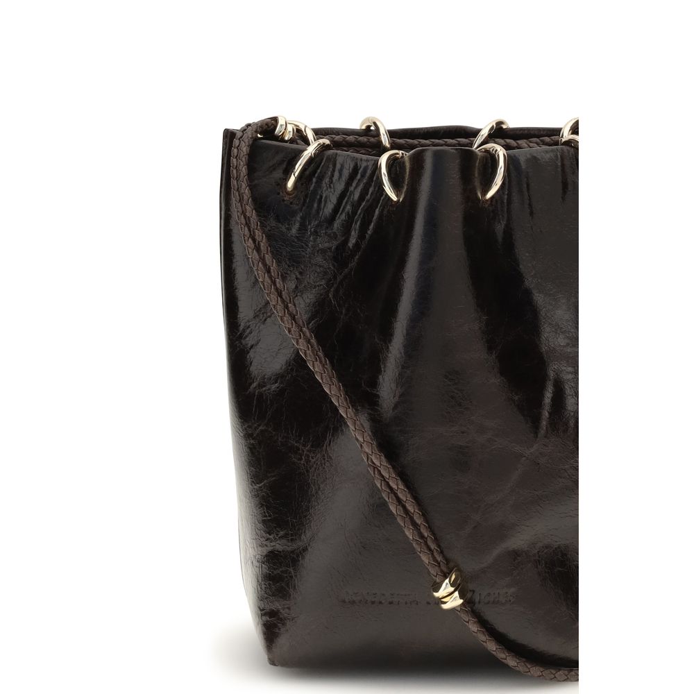 Benedetta Bruzziches Black Calf Leather Bucket Bag