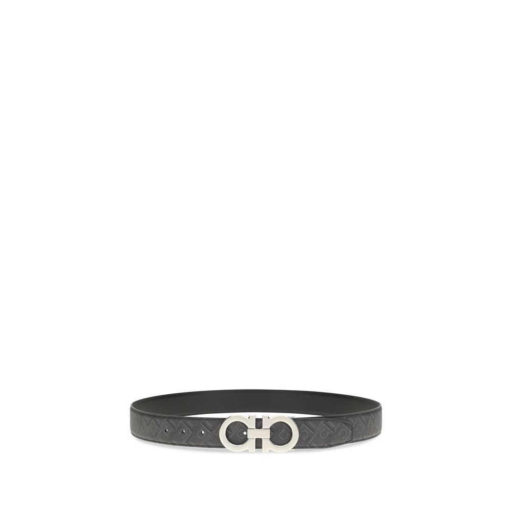 Ferragamo Black Calf Leather Belt