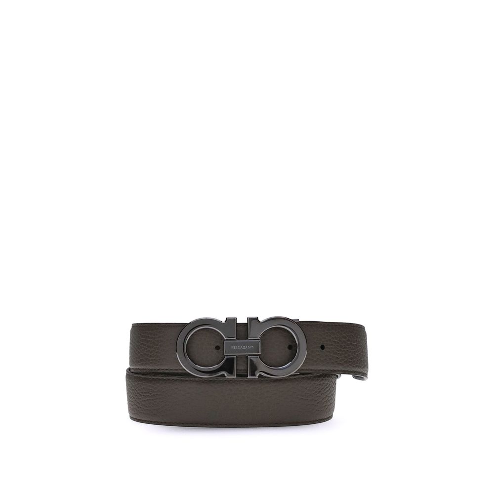Ferragamo Brown Calf Leather Belt
