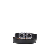 Ferragamo Black Calf Leather Belt