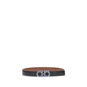 Ferragamo Black Calf Leather Belt