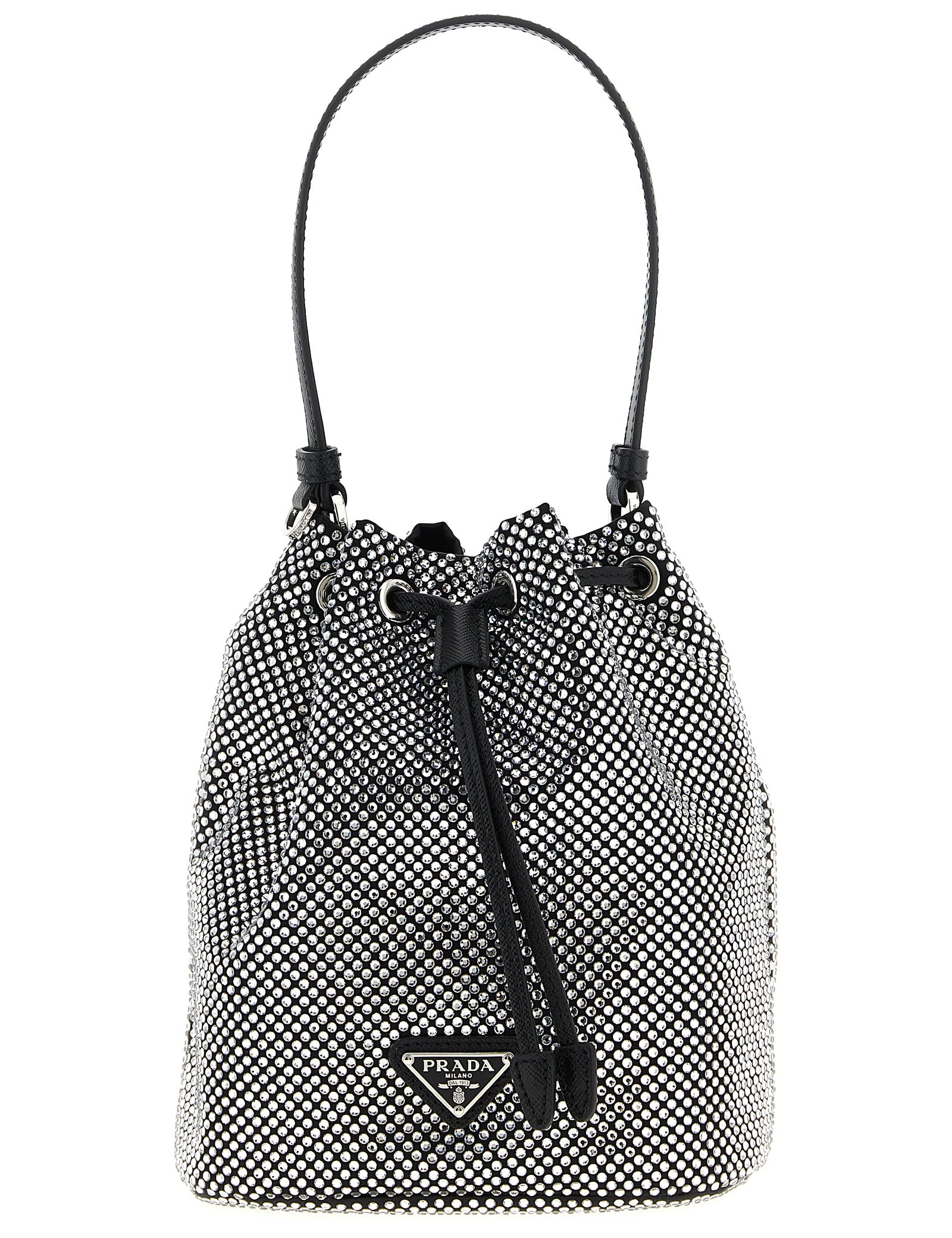 Prada Gray Viscose Bucket Bag
