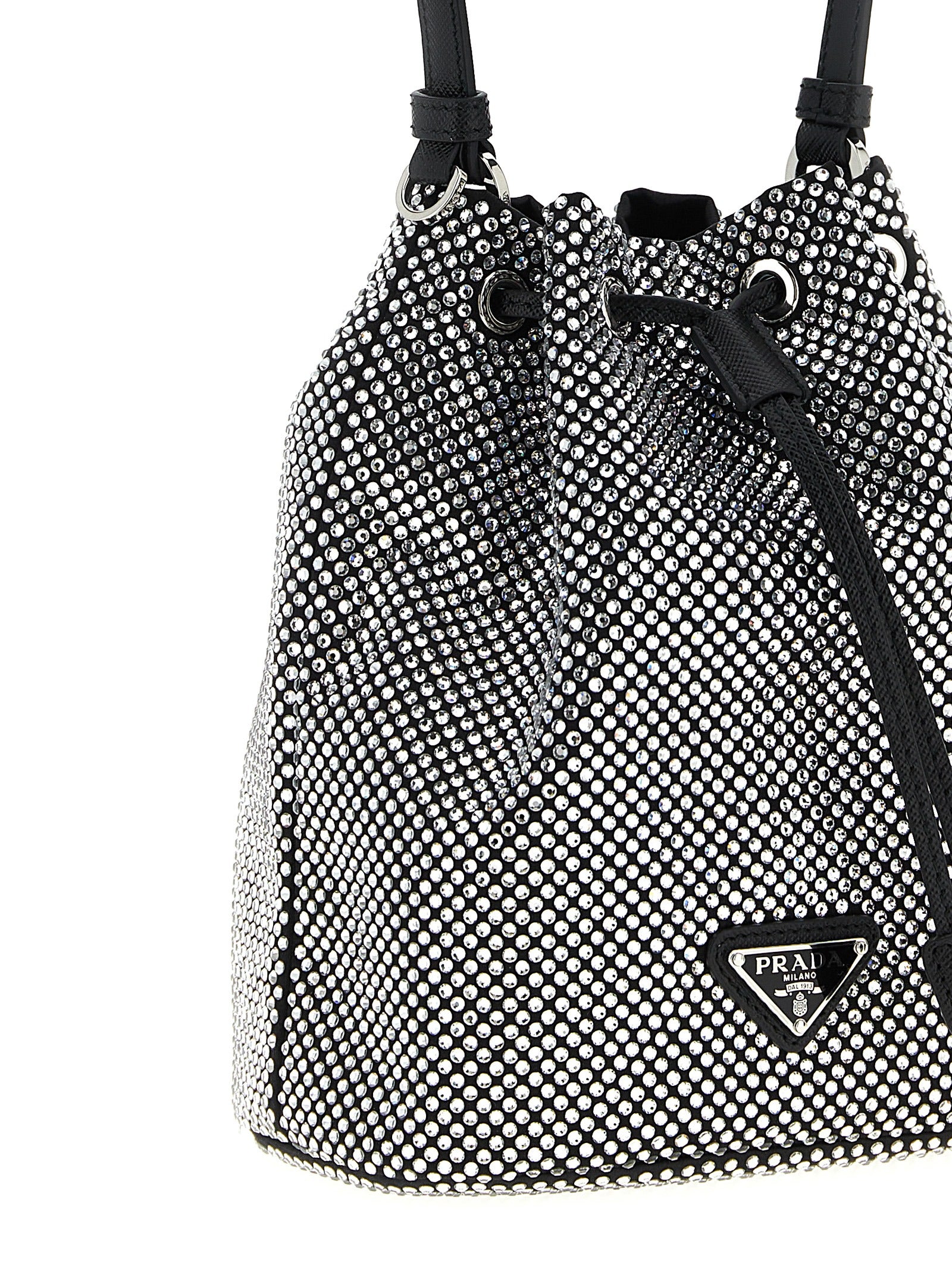 Prada Gray Viscose Bucket Bag