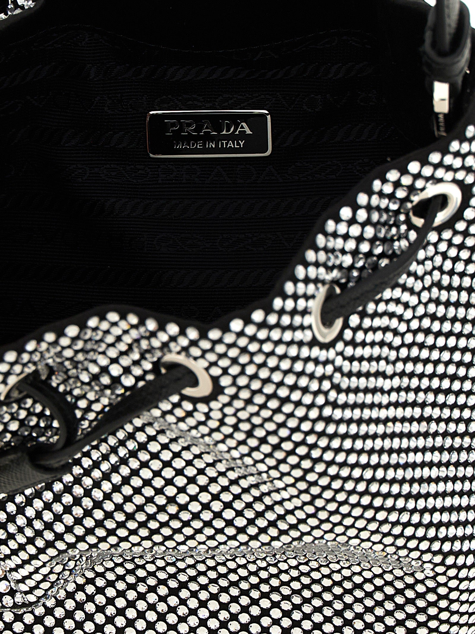 Prada Gray Viscose Bucket Bag