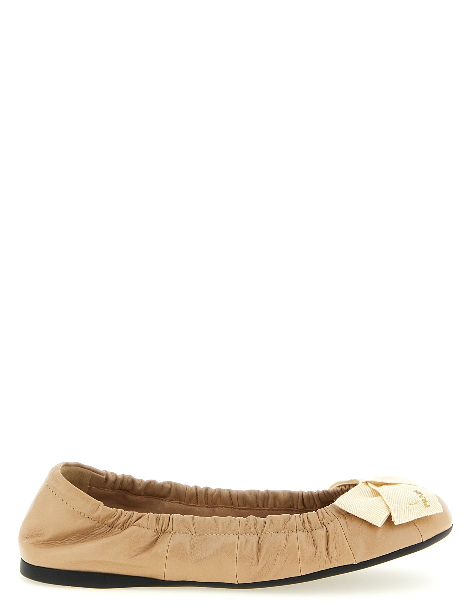 Prada Beige Calfskin Ballet Flats