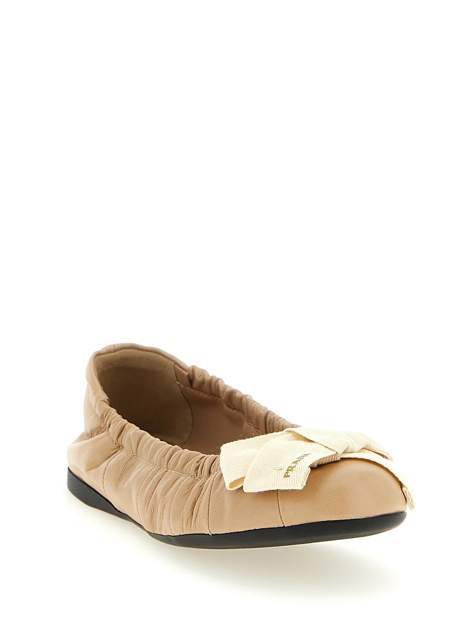 Prada Beige Calfskin Ballet Flats