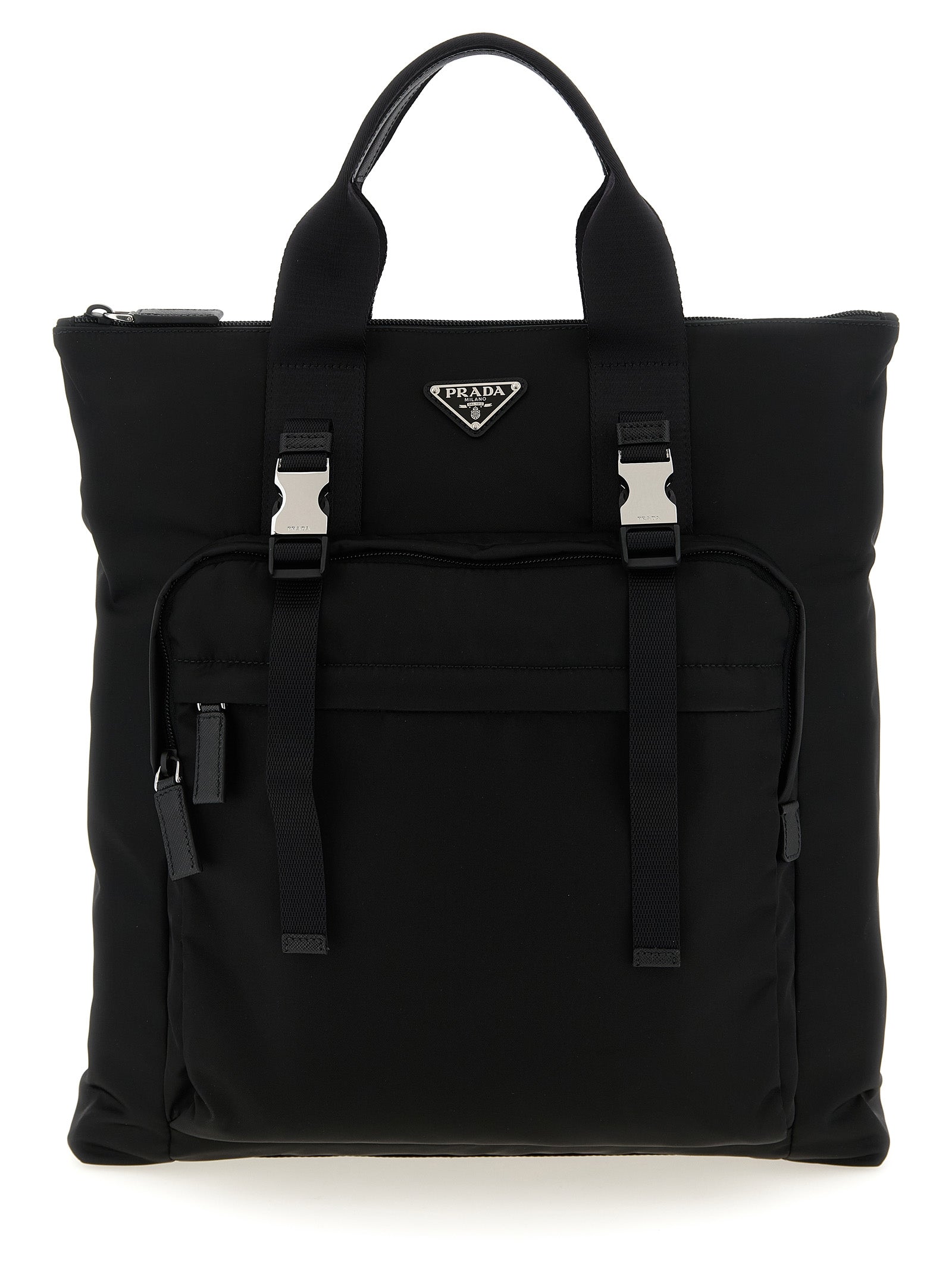 Prada Black Recycled Polyamide Tote Bag