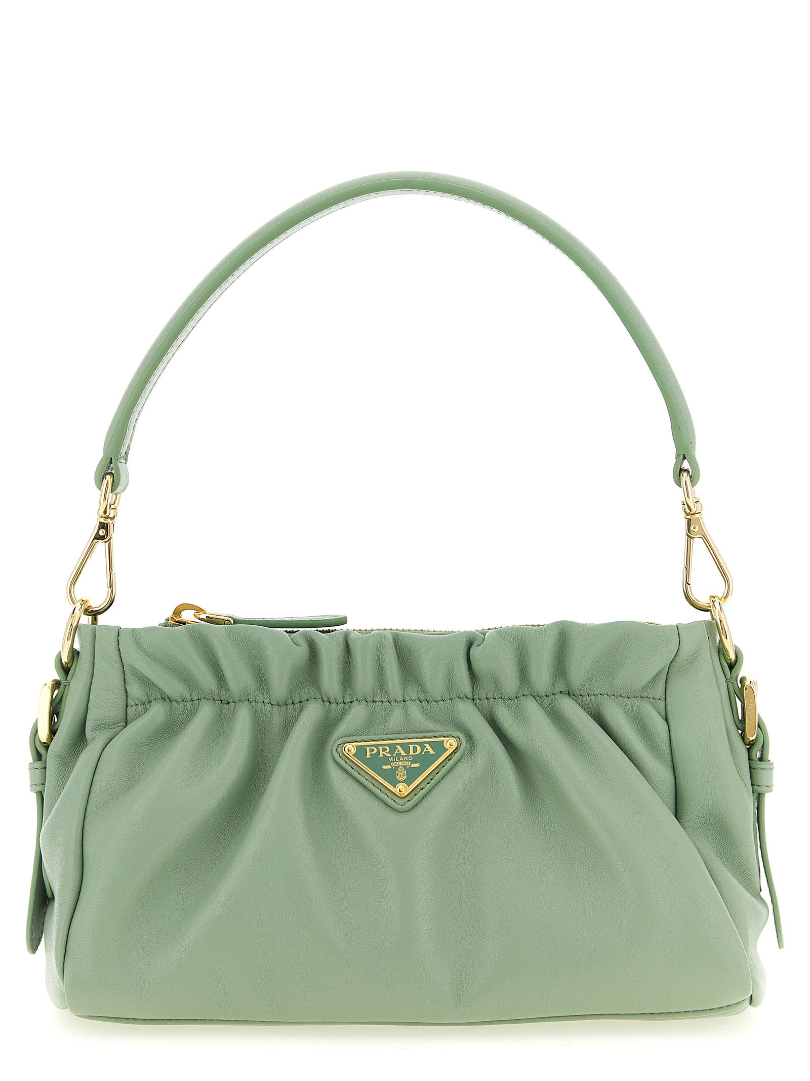 Prada Bicolor Lamb Leather Shoulder Bag