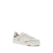 Burberry White Calf Leather Low Top Sneakers