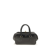 Balenciaga Black Lambskin Bowling Handbags
