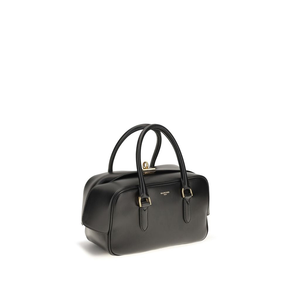 Balenciaga Black Lambskin Bowling Handbags