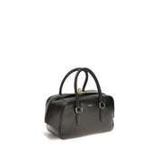Balenciaga Black Lambskin Bowling Handbags