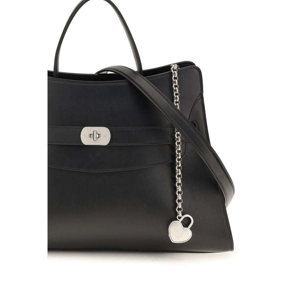 Alexander McQueen Black Calf Leather Shoulder Bag