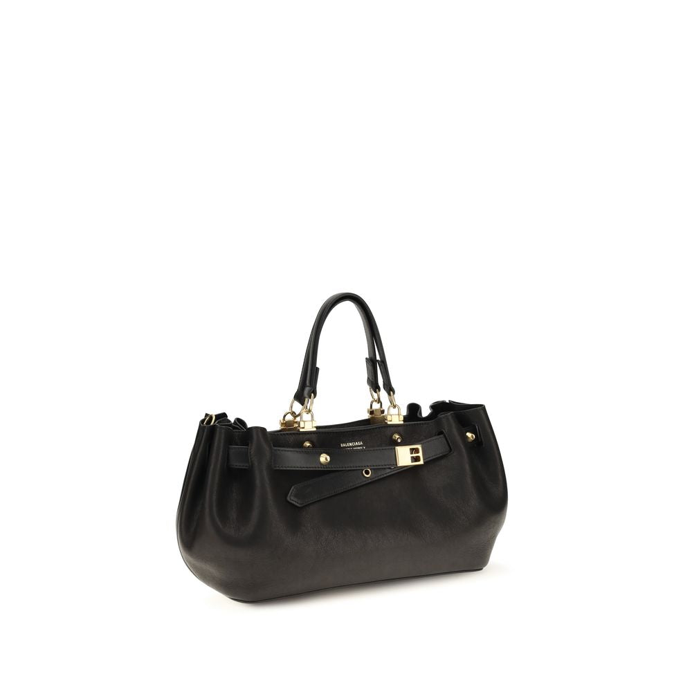 Balenciaga Black Calf Leather Tote Bag