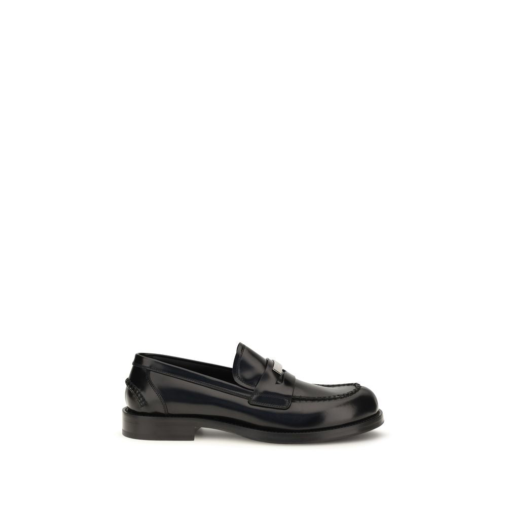 Dolce & Gabbana Black Calf Leather Loafers