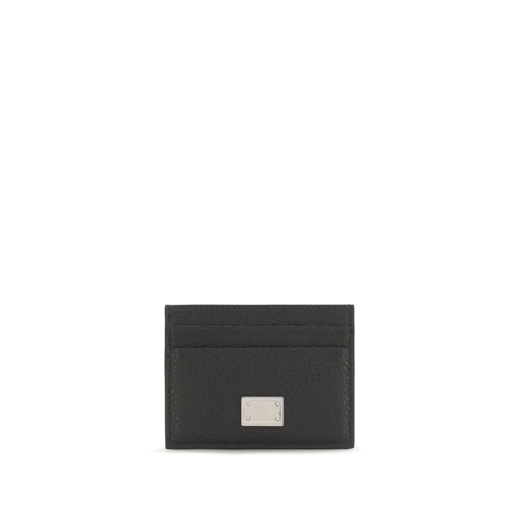 Dolce & Gabbana Black Calf Leather Card Holder