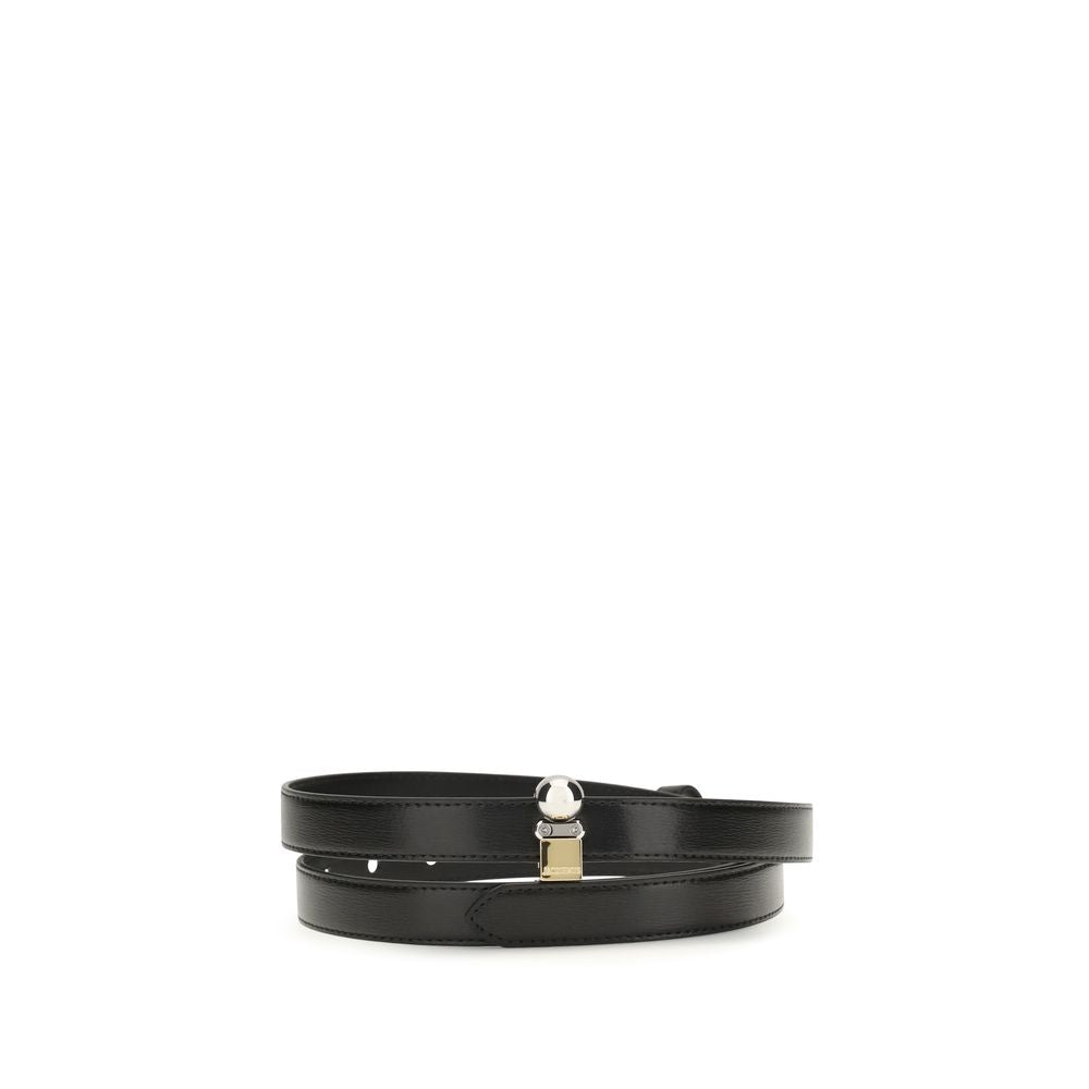 Jacquemus Black Calf Leather Belt