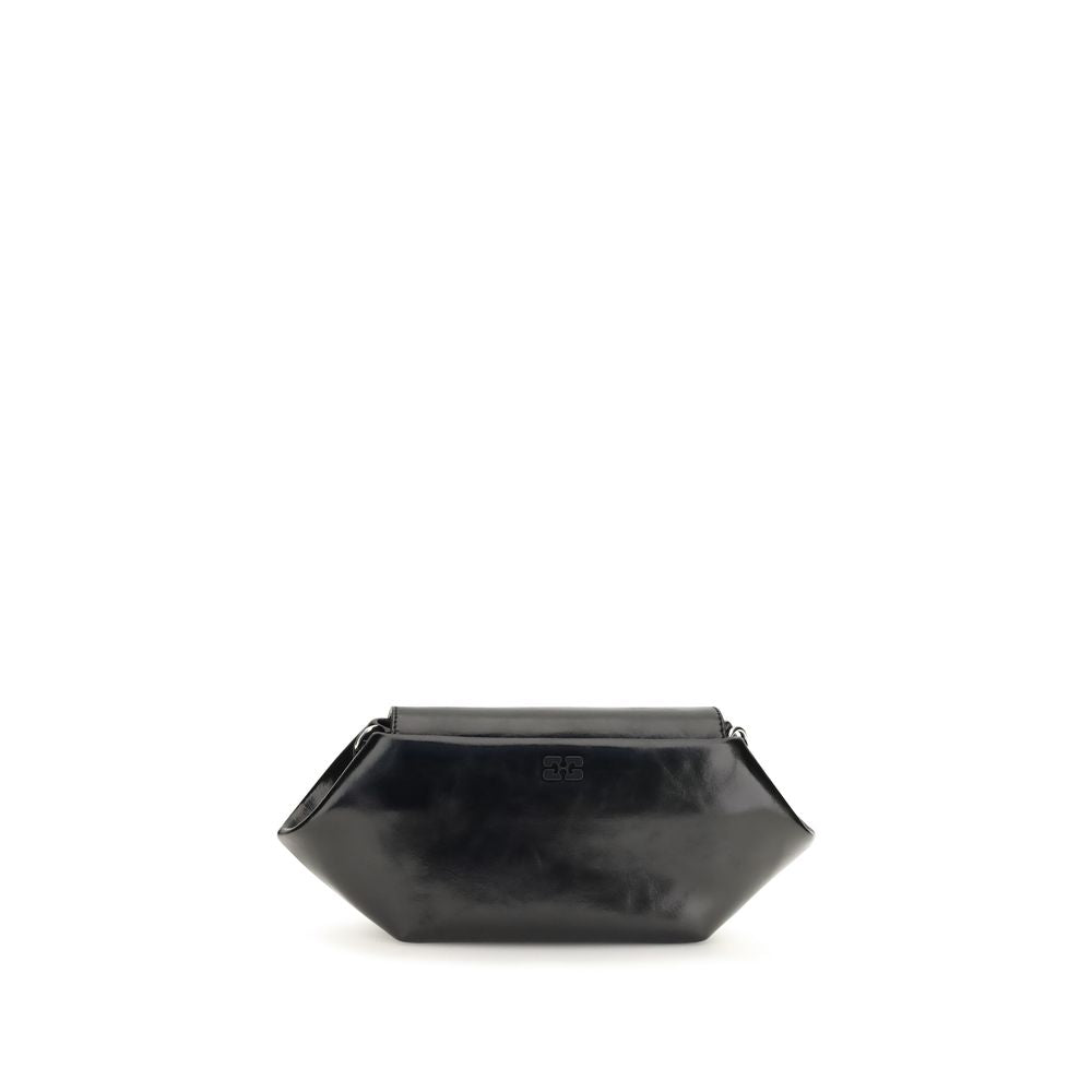 Ganni Black Polyurethane Shoulder Bag