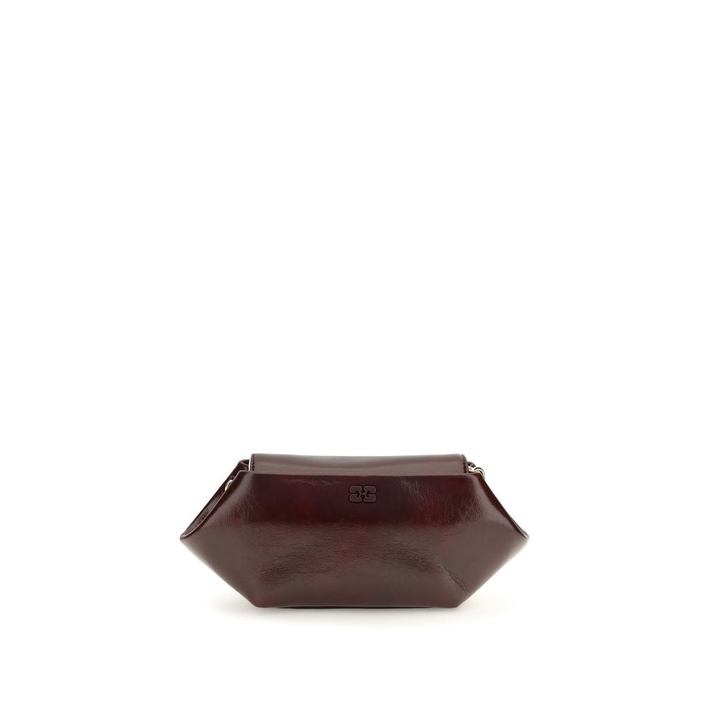 Ganni Bordeaux Polyurethane Shoulder Bag