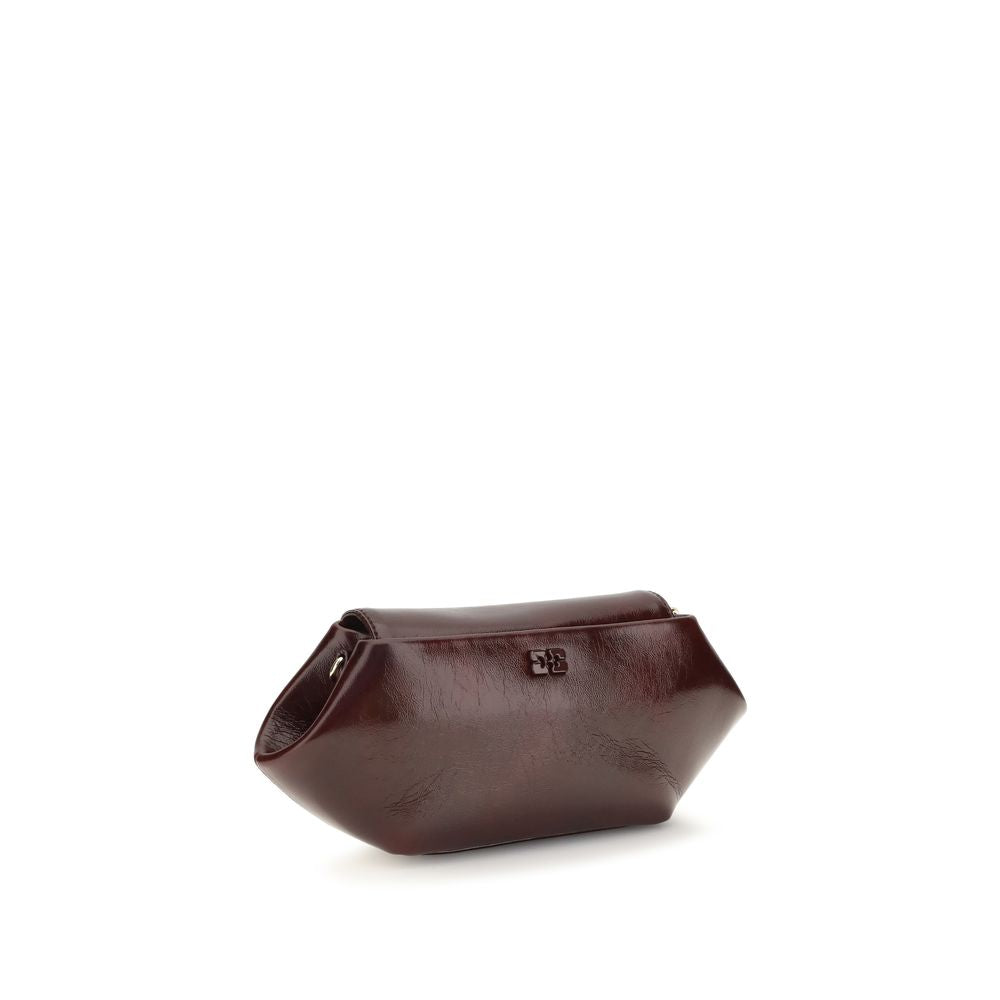 Ganni Bordeaux Polyurethane Shoulder Bag