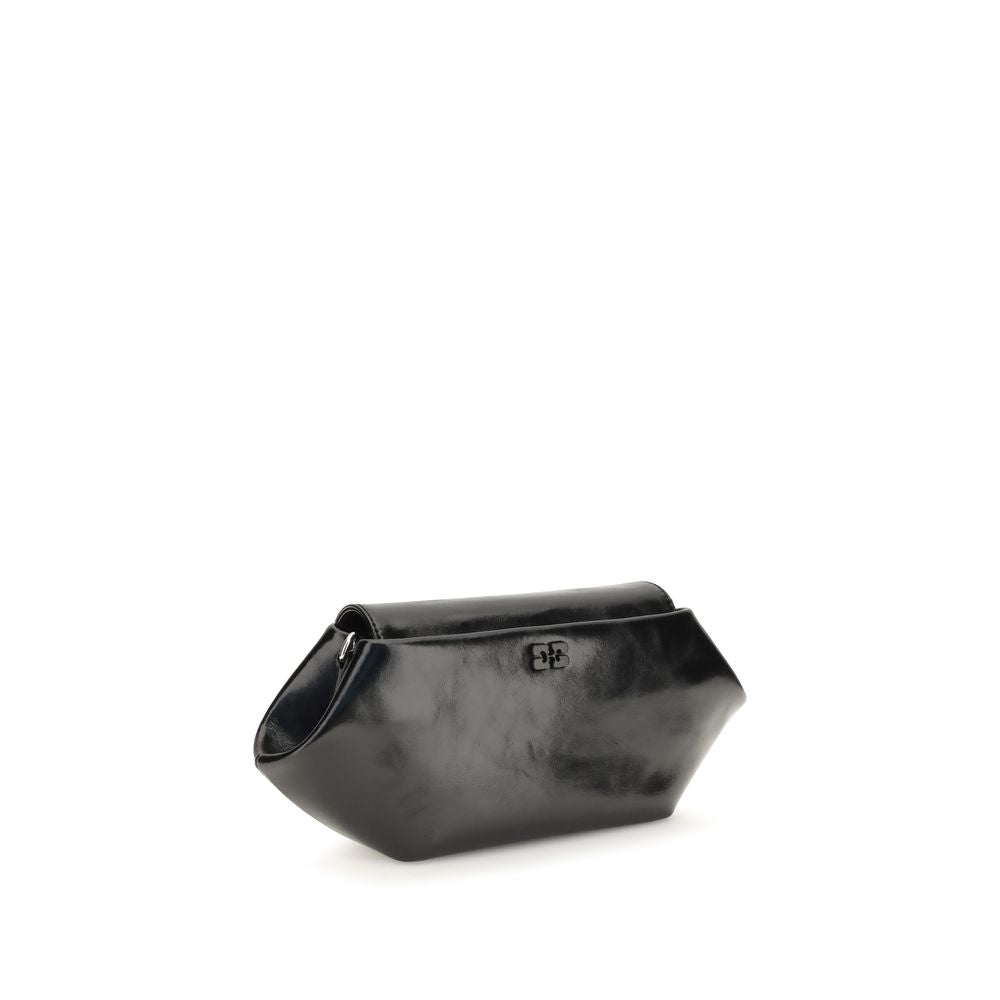 Ganni Black Polyurethane Shoulder Bag