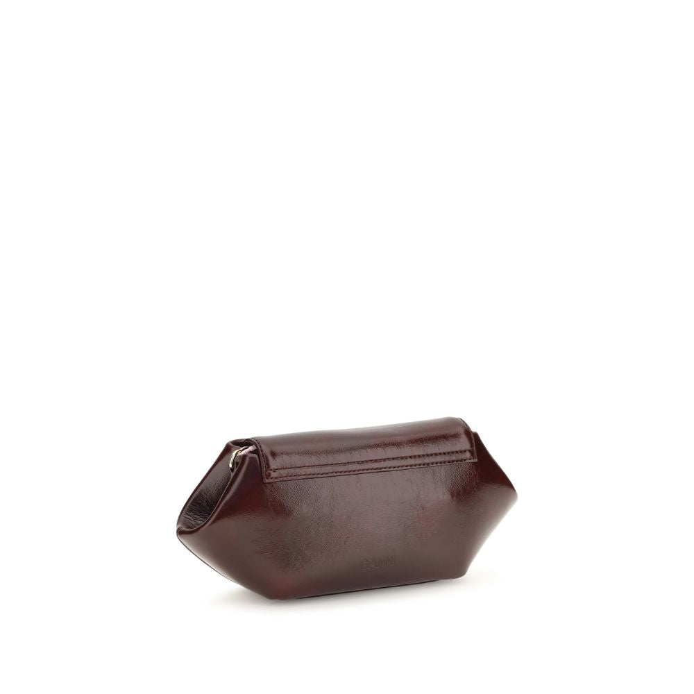 Ganni Bordeaux Polyurethane Shoulder Bag