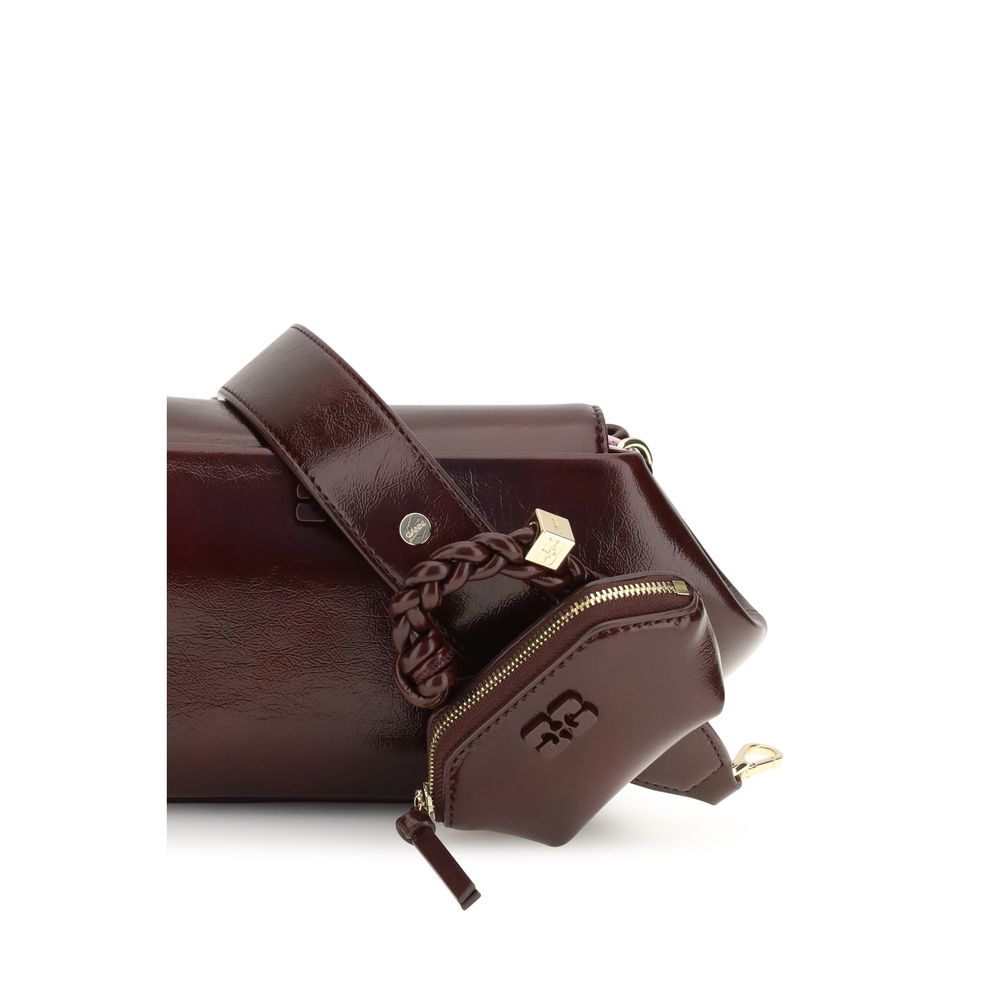 Ganni Bordeaux Polyurethane Shoulder Bag