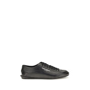 Dolce & Gabbana Black Calf Leather Low-Top Sneakers