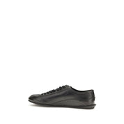 Dolce & Gabbana Black Calf Leather Low-Top Sneakers