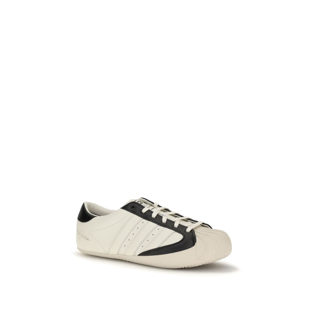 Y-3 White Calf Leather Low Top Sneakers