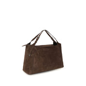 Brunello Cucinelli Brown Suede Shoulder Bag