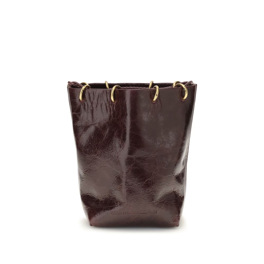 Benedetta Bruzziches Brown Calf Leather Bucket Bag