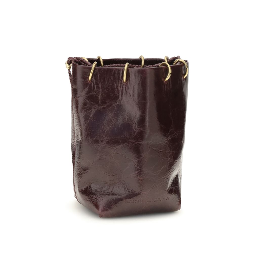 Benedetta Bruzziches Brown Calf Leather Bucket Bag