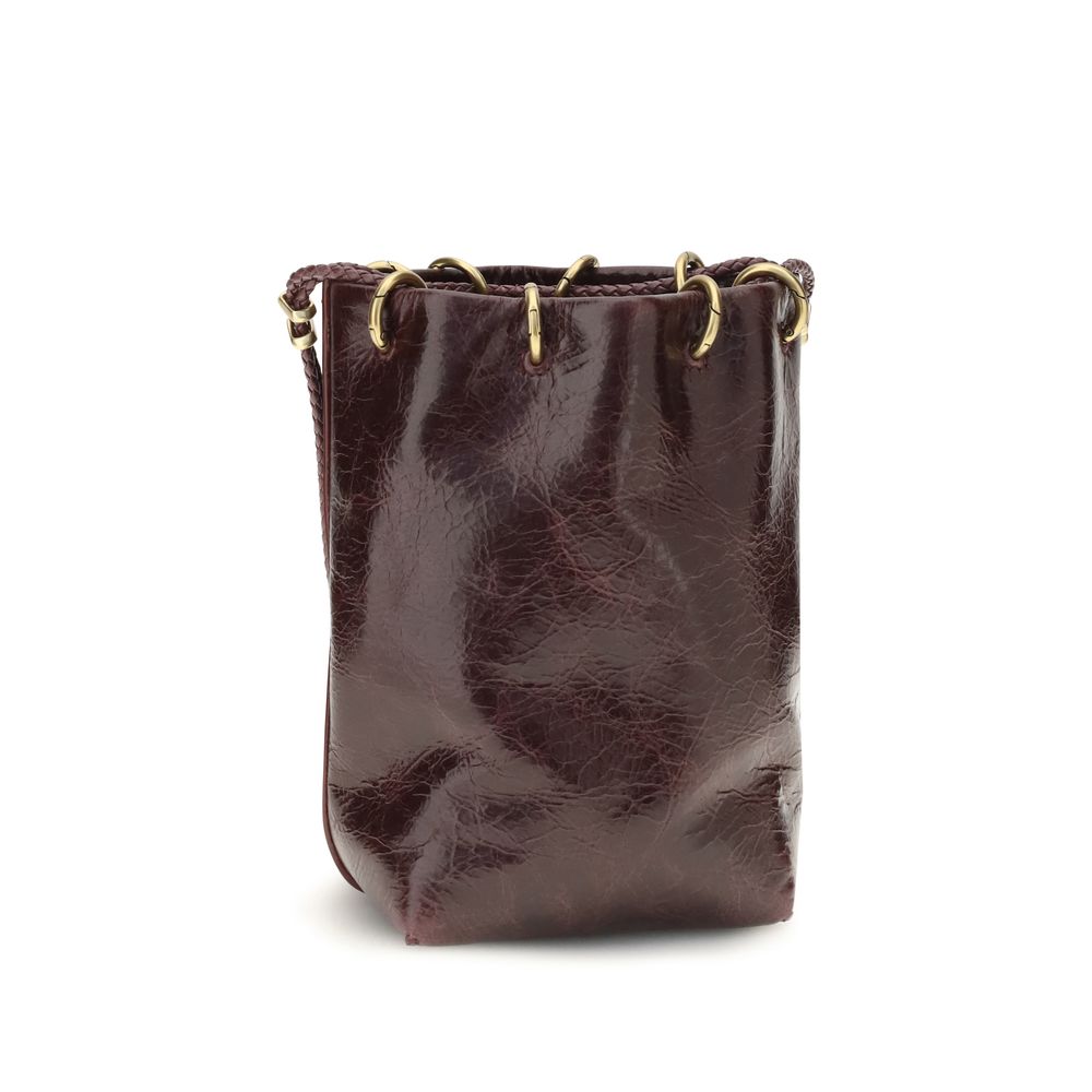 Benedetta Bruzziches Brown Calf Leather Bucket Bag