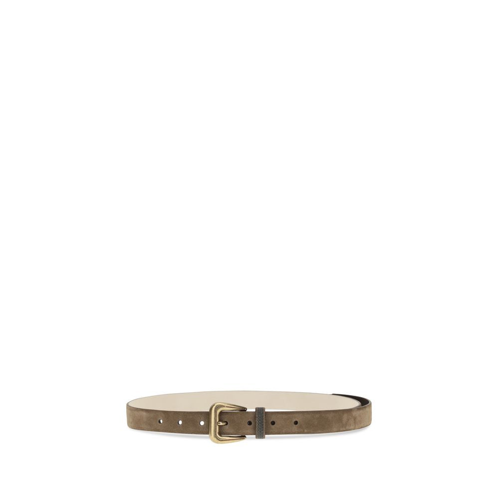 Brunello Cucinelli Brown Suede Belt