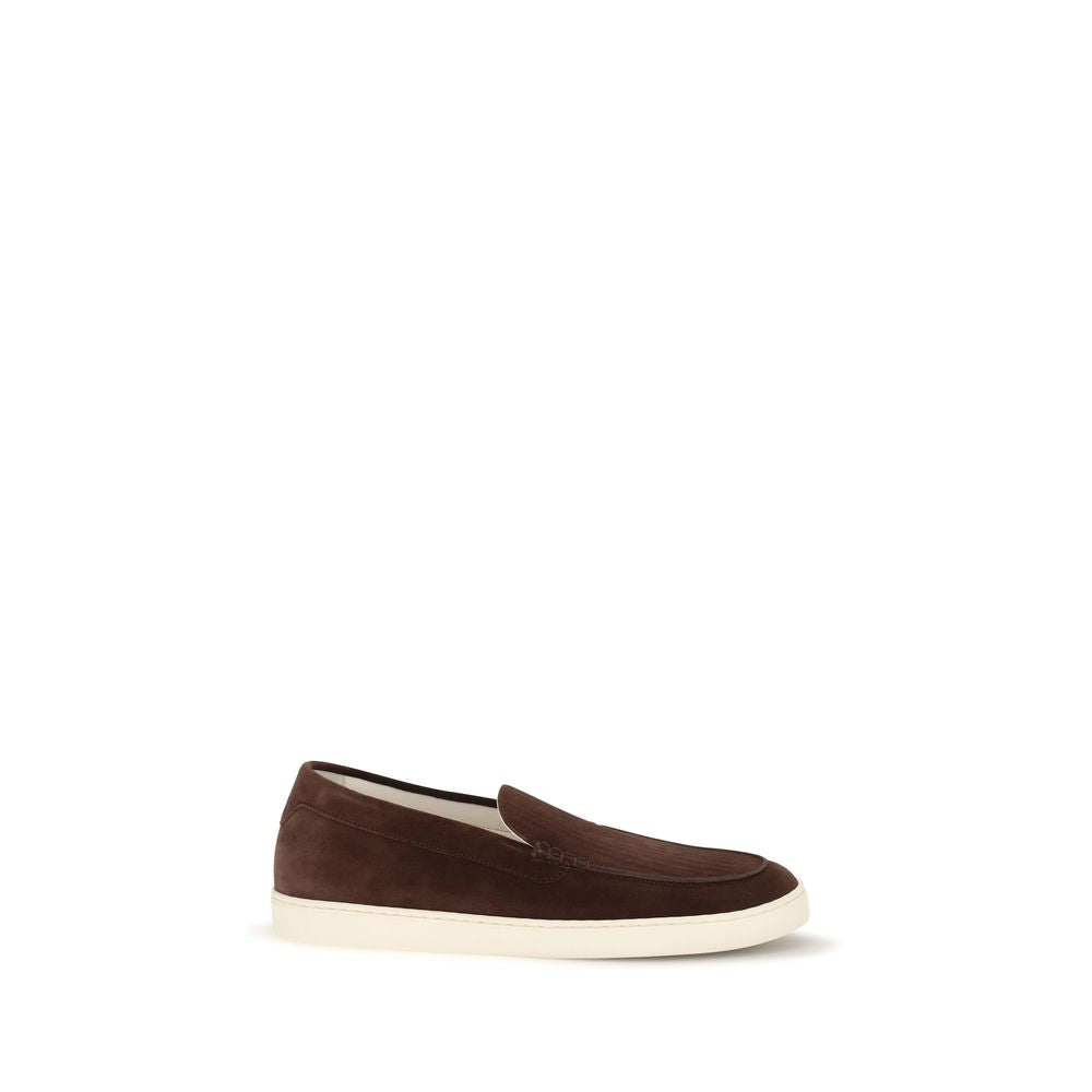 Brunello Cucinelli Bordeaux Calf Leather Loafers