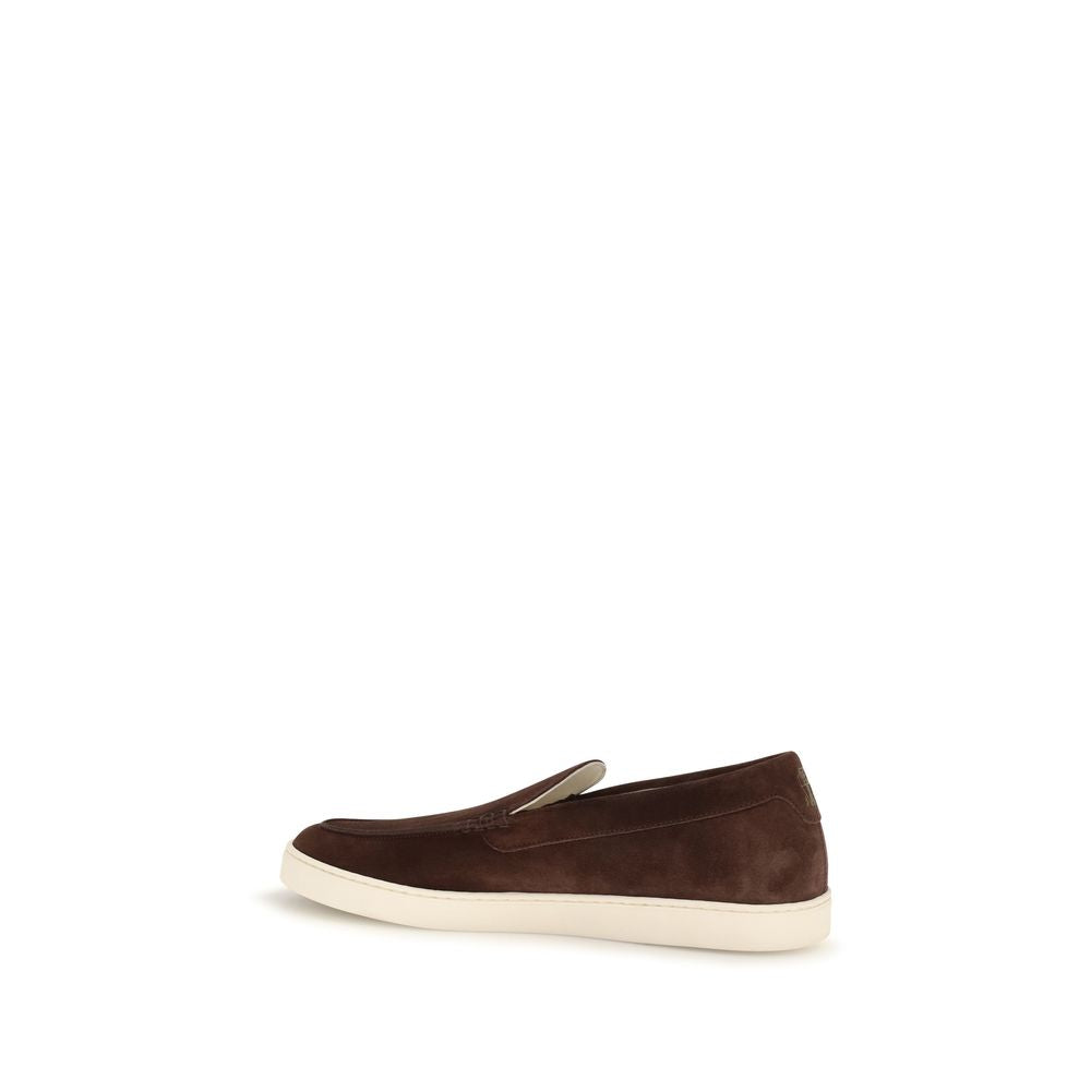 Brunello Cucinelli Bordeaux Calf Leather Loafers