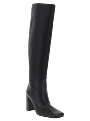 Khaite Black Calfskin Over The Knee Boots