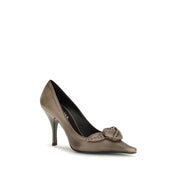 Prada Brown Calf Leather High Heel Pumps