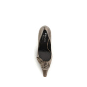 Prada Brown Calf Leather High Heel Pumps