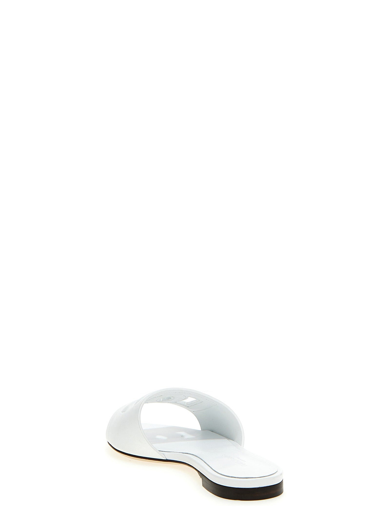 Dolce & Gabbana White Calfskin Slides