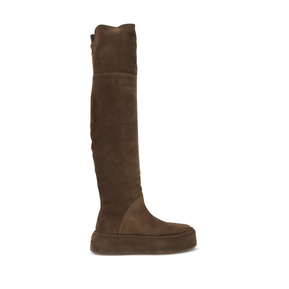 Casadei Brown Suede Over The Knee Boots