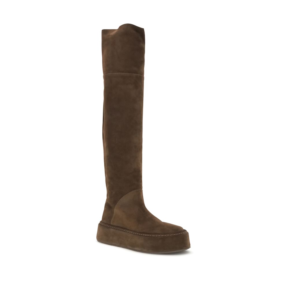 Casadei Brown Suede Over The Knee Boots