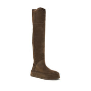 Casadei Brown Suede Over The Knee Boots