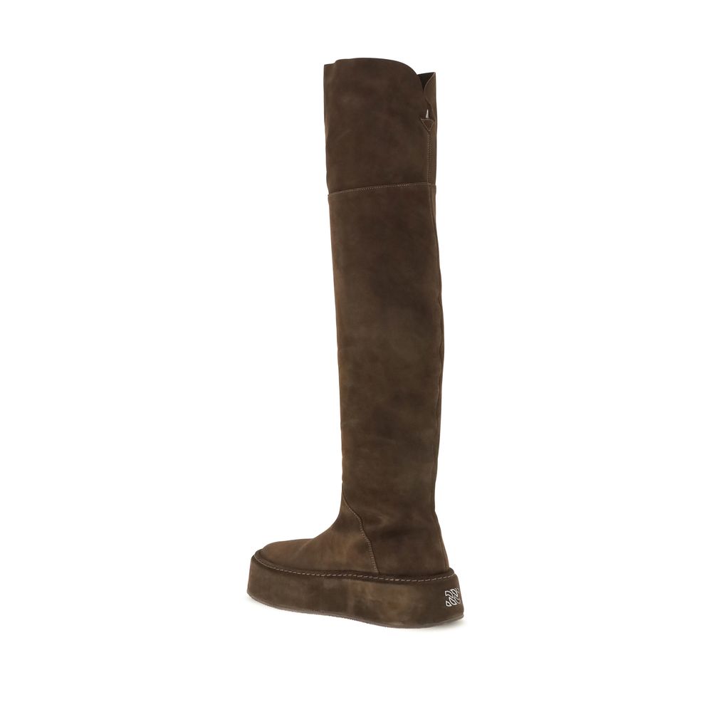 Casadei Brown Suede Over The Knee Boots